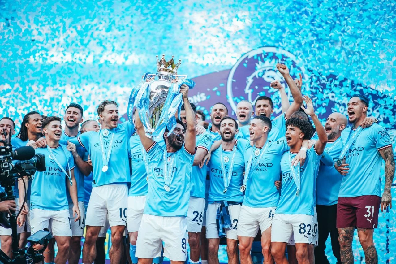 جشن قهرمانی منچسترسیتی در لیگ برتر انگلیس 23-2022 / عکس
