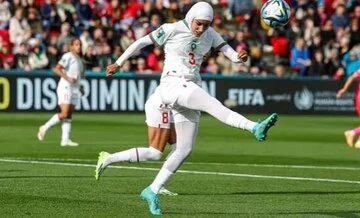 عکس‌| اولین بازیکن با حجاب کامل در جام جهانی؛ دختر مراکشی تاریخ‌ساز شد