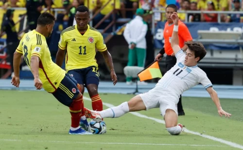 کلمبیا 2-2 اروگوئه؛ فرار از شکست با پنالتی داروین نونیز